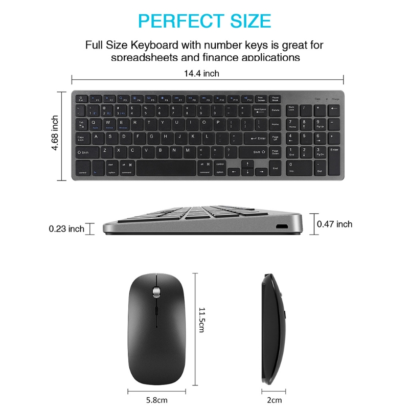Wireless Keyboard and Mouse Combo Mechanical Bluetooth-compatible3.0 5.0 Sleek Rechargeable Dual-mode Durable USB T84C