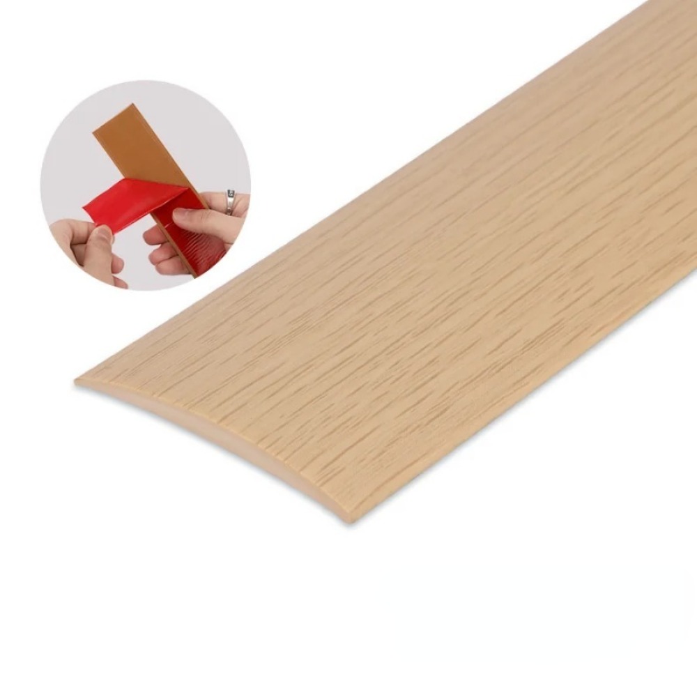 1pc 1 mx 5cm trægulvovergangsliste kantlist gulvfuger pvc slidstærk universal kantlist tærskelliste: Khaki