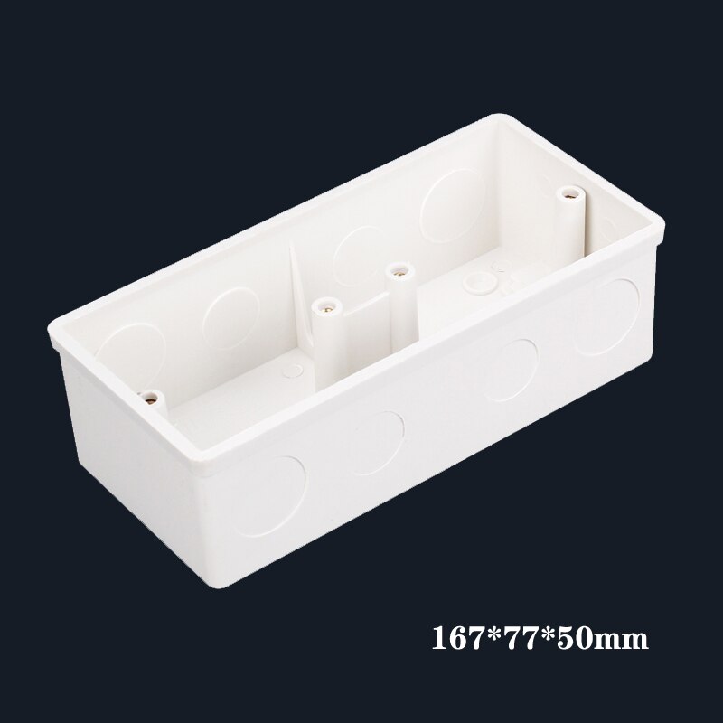 Type 86 kassette fortykket pvc samledåse universal skjult stikkontakt boks bund skjule stash: 167 x 77 x 50mm