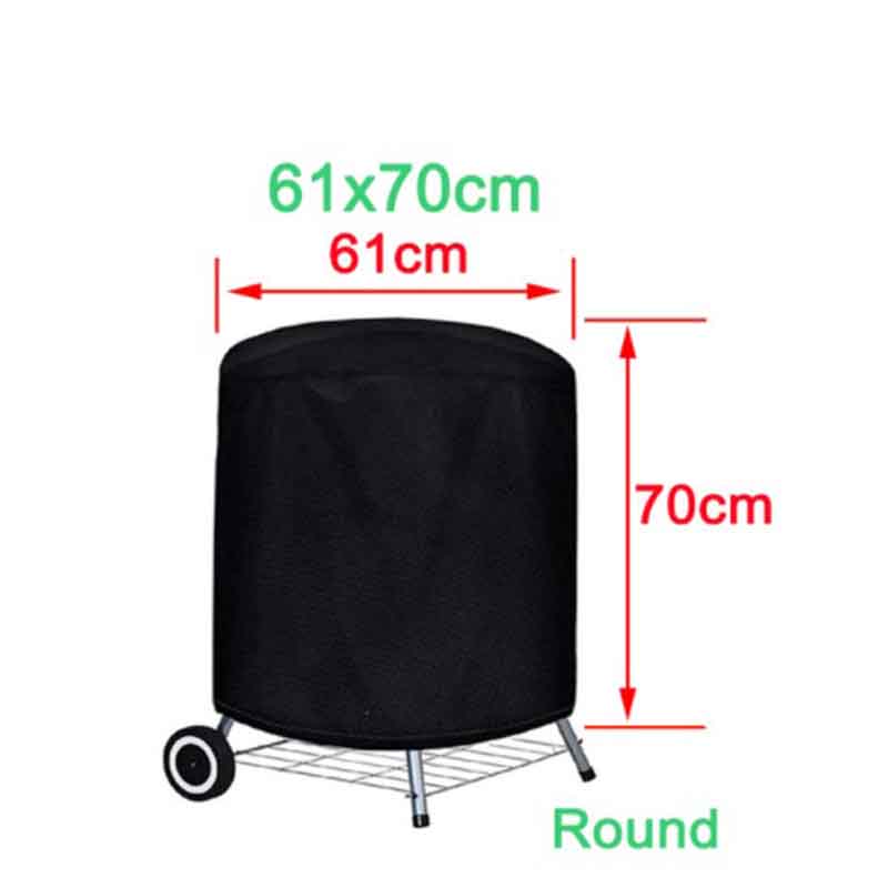 Draagbare Waterdichte Bbq Grill Barbeque Cover Outdoor Regen Voor Gas Houtskool Elektrische Barbeque Cover Home Keuken Benodigdheden: 61x70cm
