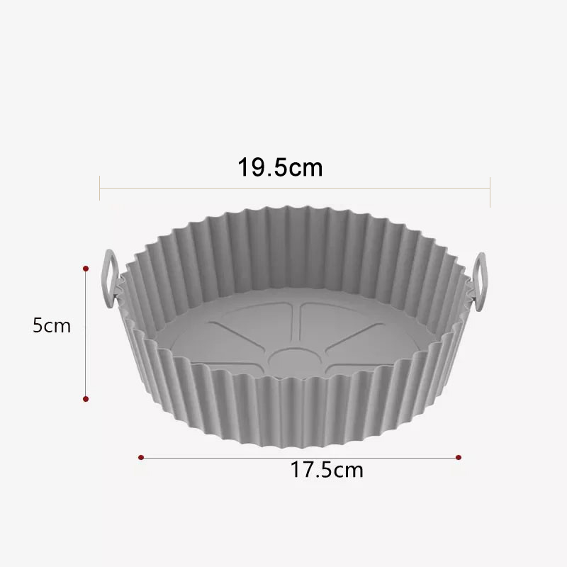 Revestimientos de silicona para freidora de aire, cesta, contenedor reutilizable, accesorios, bandeja para horno, Pizza, pollo frito, molde Protector para hornear, herramienta de cocina: Amarillo claro