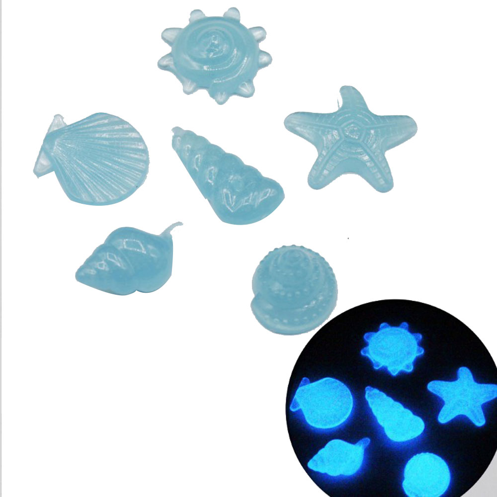 Pierre lumineuse polychromatique, bricolage, éclairage de nuit, résine 100 pièces, galets fluorescents recyclables, 9 couleurs, décoration d'ameublement: blue