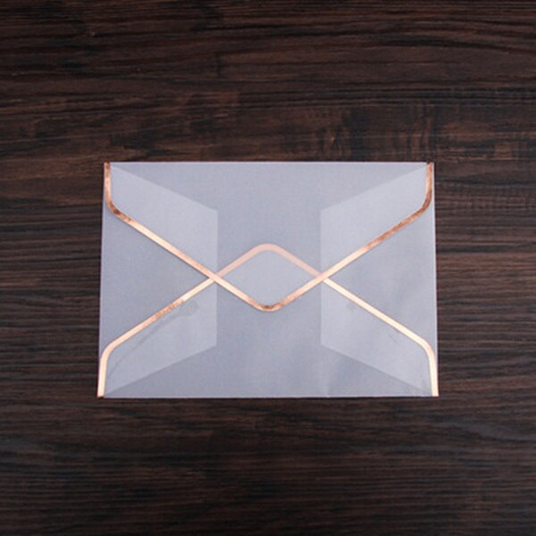 Cellophan transparent Umschlag Liebe knapp Westlichen Stil Umschlag knapp Hochzeit Einladung Klassische Fenster Umschläge: Rose Gold