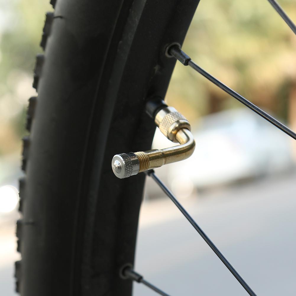 90 Graden Messing Air Ventiel Schrader Stuurpen Uitbreiding Adapter (Gold)