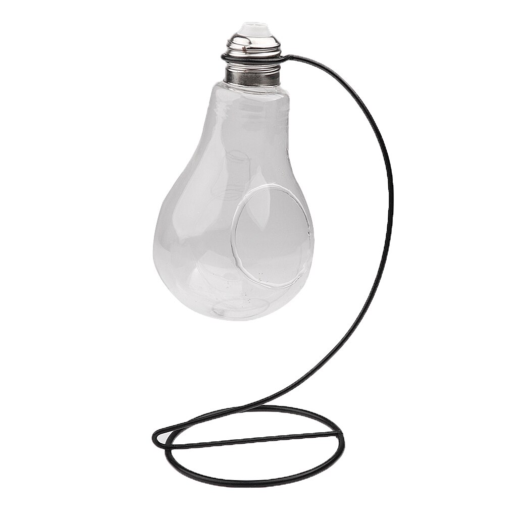 3 Vases Décoratifs En Verre Forme Ampoule Avec Ficelle - Planteur Suspendu Transparent Pour Intérieur