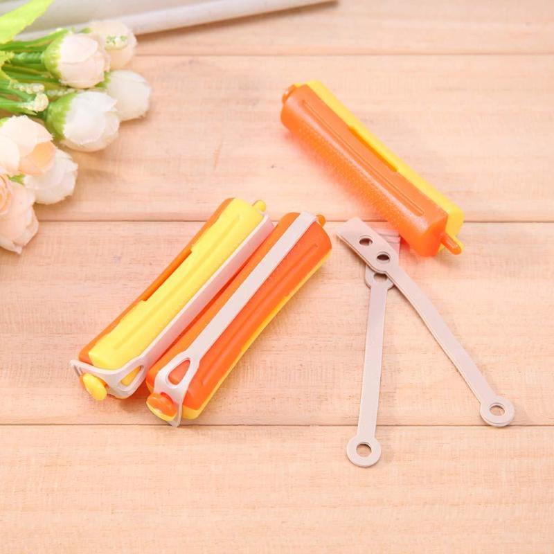 6 uds barras de rodillo de pelo para salón de permanente fría palos banda de goma para peinado de cabello rizador de onda pequeña herramienta de peluquería varillas de Color al azar