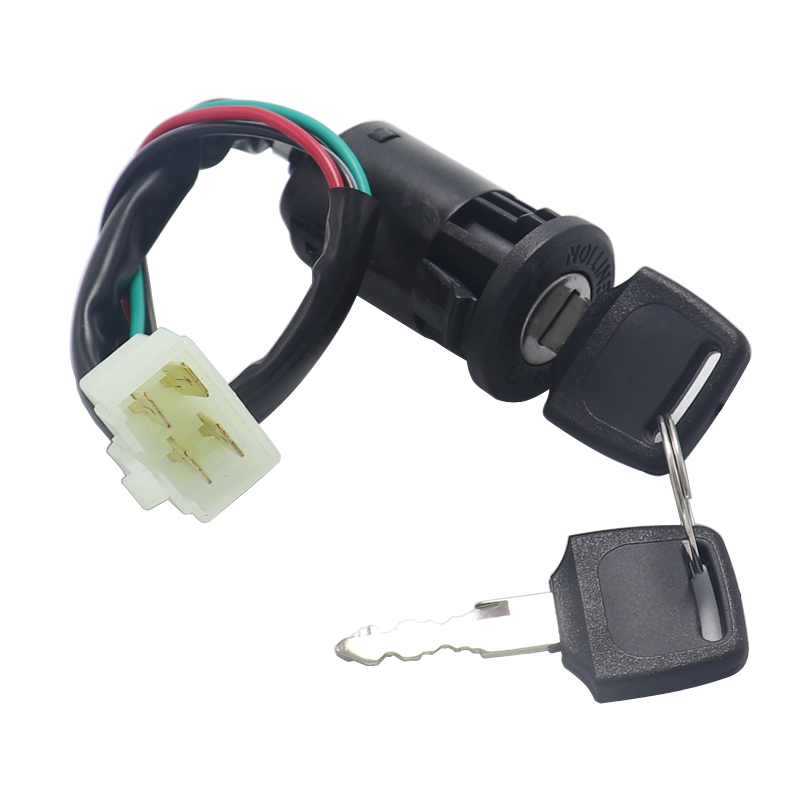 Motorrad Elektrisches Türschloss 4 Stecker Zündschlüssel Schalter Für 50cc 110cc 125cc 150cc 250cc ATV QUAD Schmutz Fahrrad Zubehör