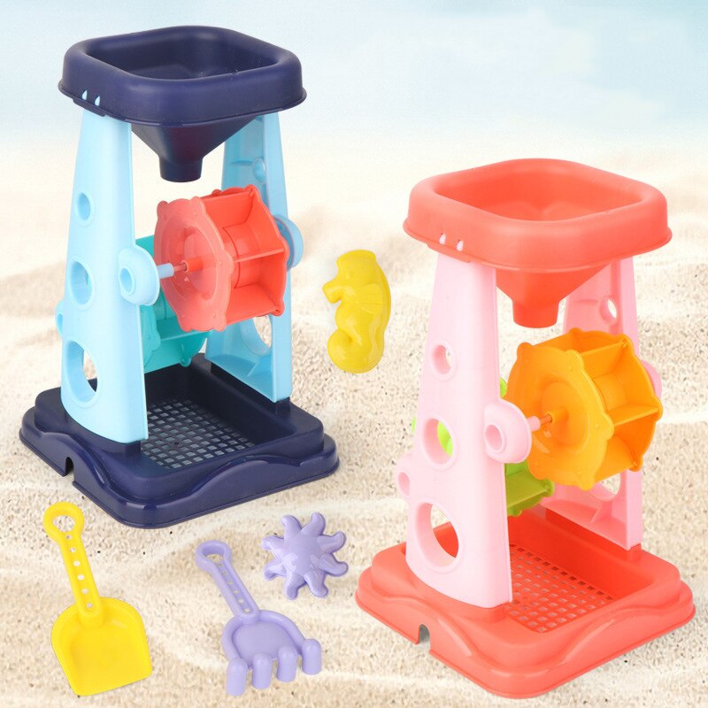 Summer Beach Toy Sand Set Kids Sand Play Beach Seaside Sandpit Toy Fun Water Swimming Toys Sandglass Shovel Hourglass Tool