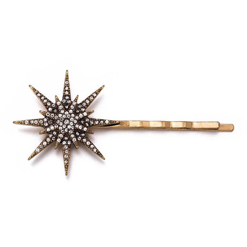1/3 stk moon star rhinestone hårklemme metal hårnål kvinder pige bang side hårgreb hårspænde hovedbeklædning gør-det-selv styling tilbehør juvel