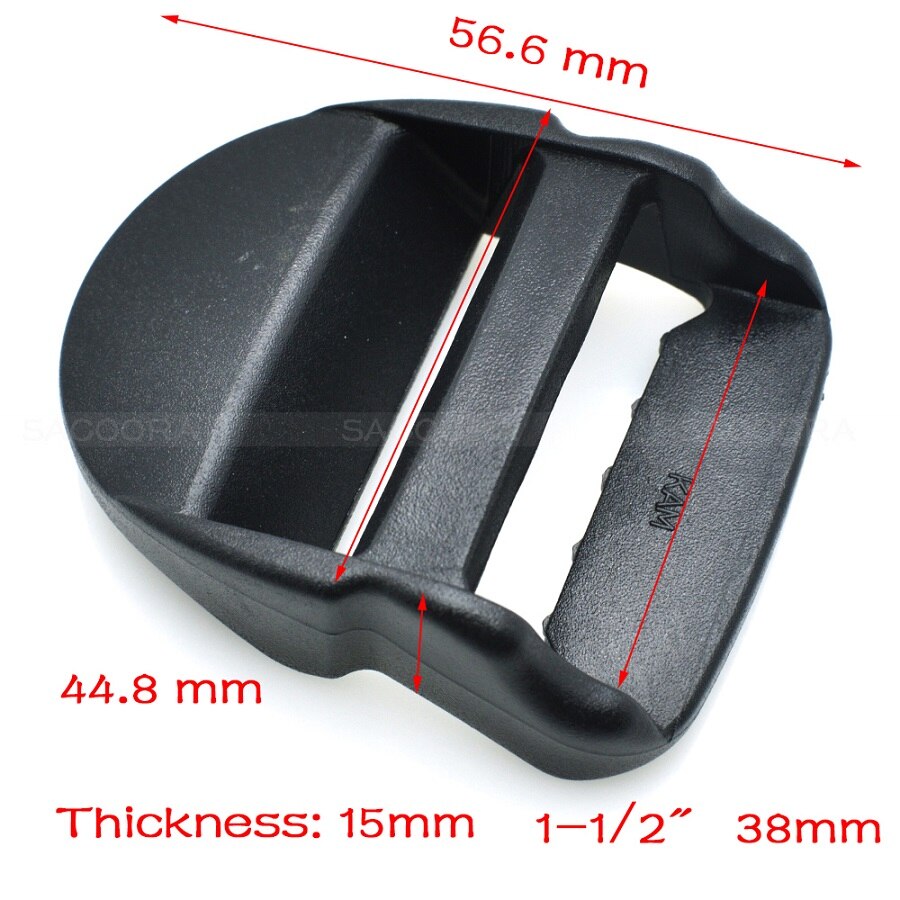 1pcs 15mm 20mm 25mm 30mm 38mm Ladder Lock Slider Plastic Buckles Backpack Straps For Student bag Travelling bag: Webbing Size 38mm