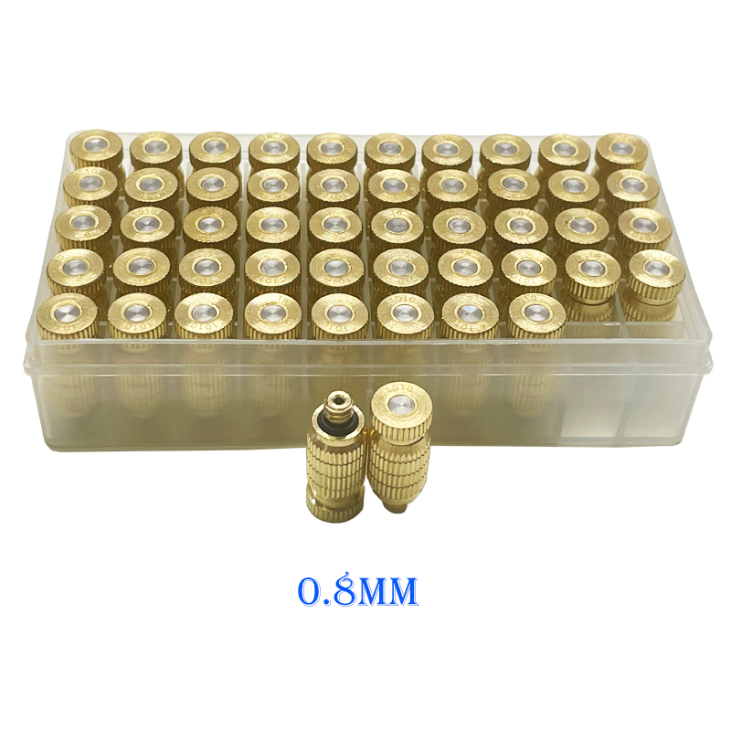50 sztuk wysokociśnieniowa dysza mgłowa 25-80bar 0.1-0.8mm Atomizer szklarnia nawilżanie wody w sprayu Patio Mist System: Ciemnoniebieski