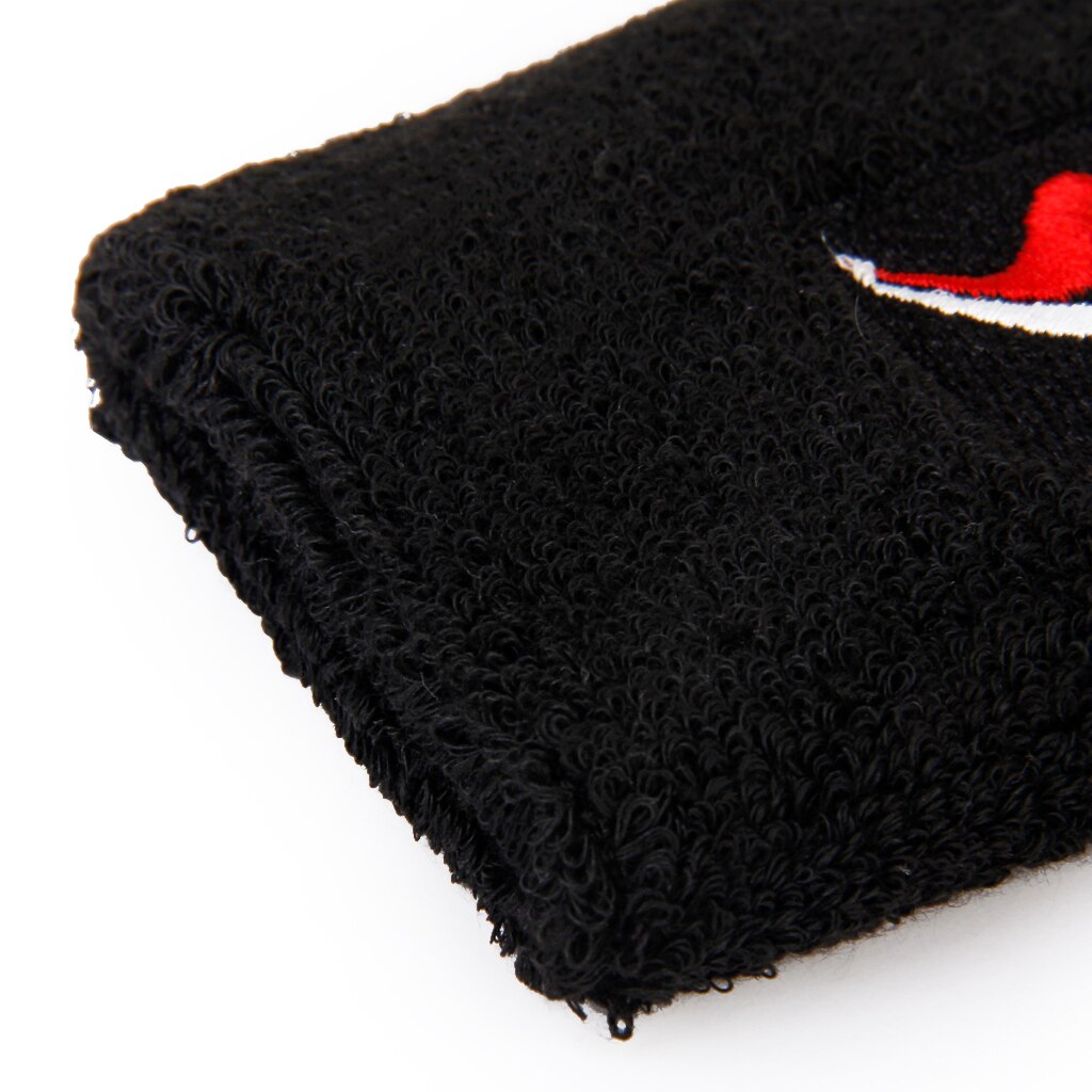 Black Sports Basketball Tenis Sweatband Wristband Wrist Sweat Band