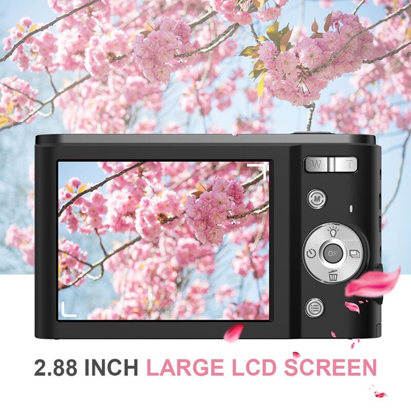 Digitale Camera 2.7K Hd 44MP Vlogging Camera Met 16X Digitale Zoom, compact Pocket Camera Met Licht Invullen Voor Kids Teens