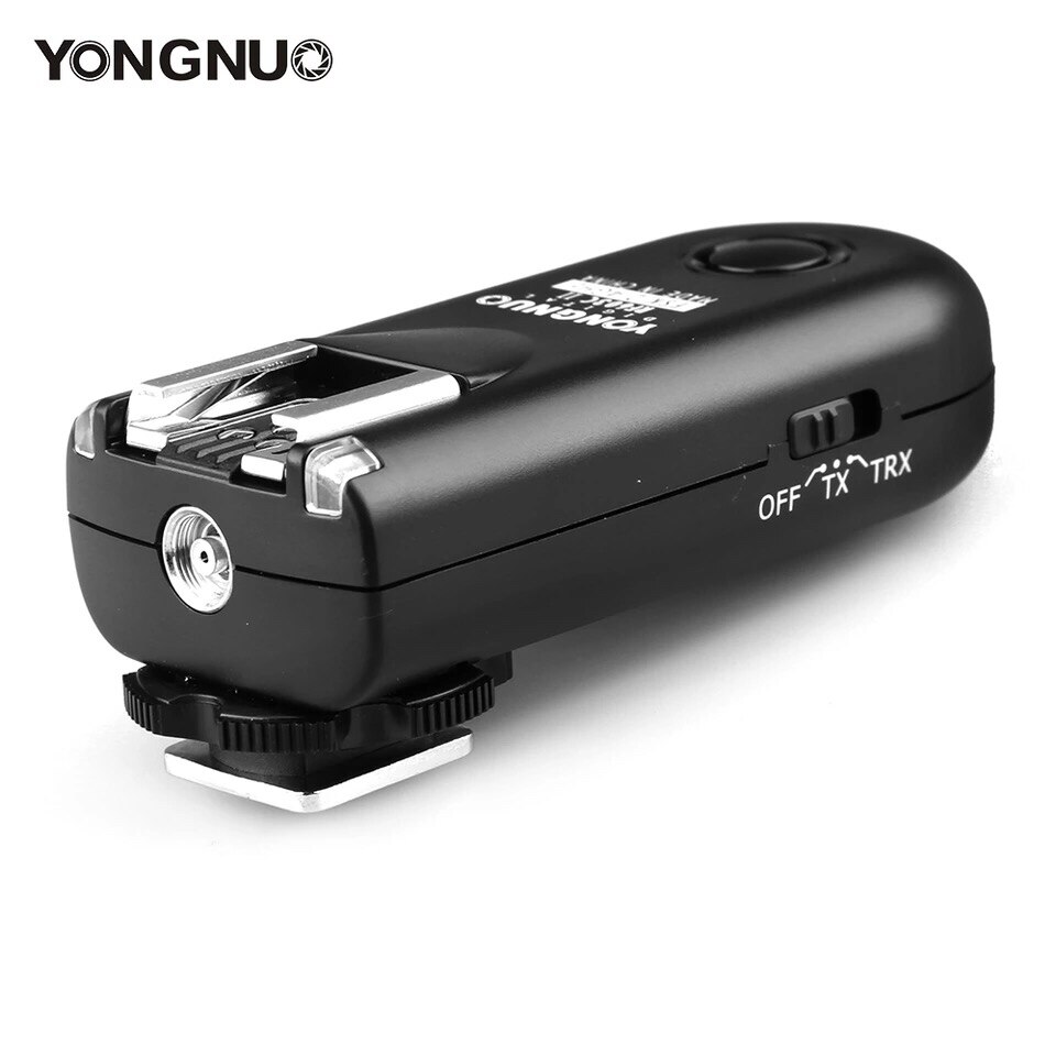 YONGNUO-disparador de Flash inalámbrico, 2 transceptores para Nikon D700 D300 D3100 D600 D610 Canon 5D Mark II III 6D 500D