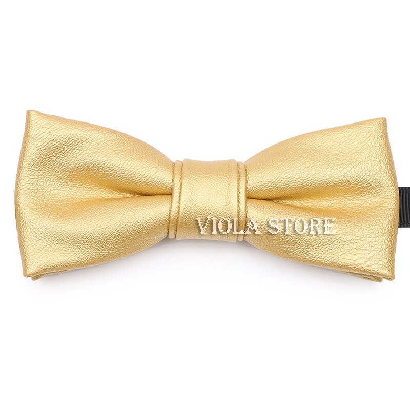 Cool PU Leather Bowtie Solid Classic Beige Pink Vintage Brown Red Green Blue Men Women Nightclub Party Butterfly Accessory: 15