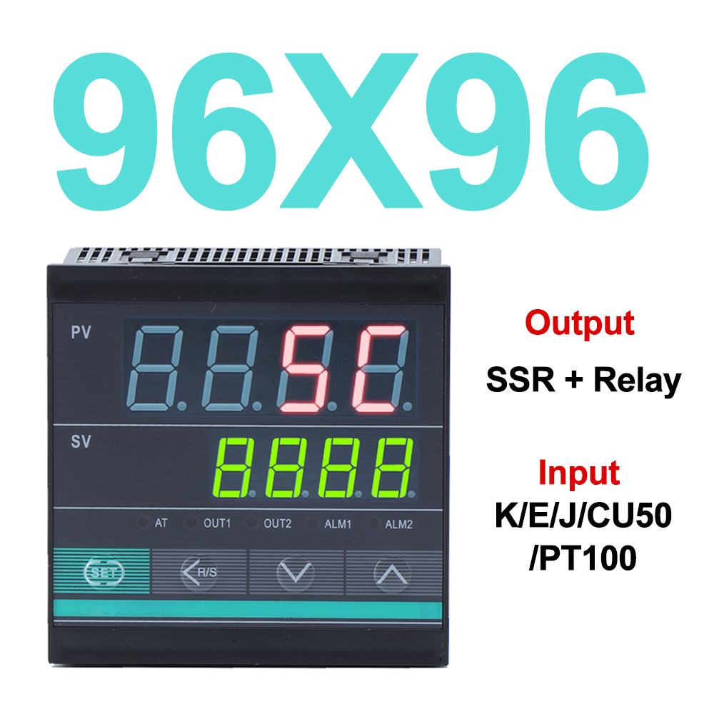 Controlador de temperatura PID inteligente Industrial, entrada K/E/J/CU50/PT100, SSR/relé de salida TC/RTD 48x48, 72x72, 96x96, 48x96: Blanco