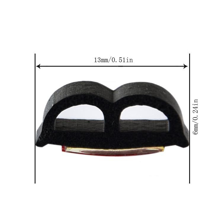 Geluidsdichte Afdichting Strip Voor Auto 'S Rand Rubber Afdichting Zelfklevende Deur Afdichting Auto Deur 5 Gaten Gevormd