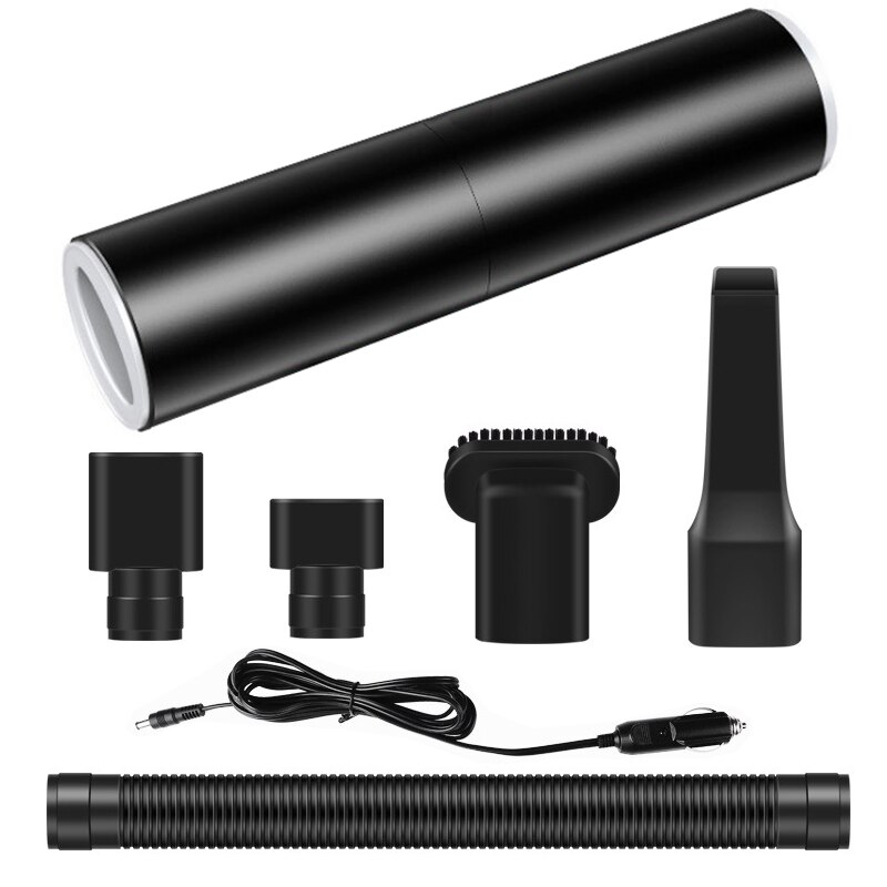 Powerful Suction Vacuum Cleaner For The Car Portable Handheld Wet Dry Mini Vacuum Cleaner Auto Interior Cleaning 12V 120W 7000pa: Black