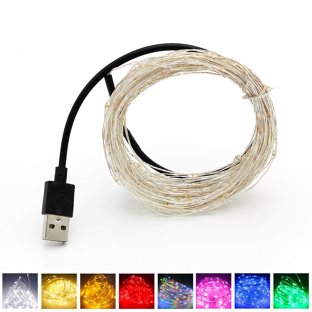 Xaosin Kerst Lint Fee Lampjes 10M 100 LED Fee Lampjes Kerstboom USB en Batterij Aangedreven Kerstboom Lint Lampjes voor Holiday Party Binnen en Buiten Kerstboom Decoraties