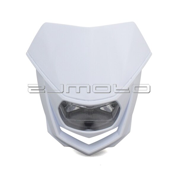 ZJMOTO H4 35W Scheinwerfer Verkleidung Blau Off Road Motorrad Scheinwerfer Enduro Scheinwerfer Streetfighter Für Yamaha YZ YZF WR WRF DT XT: white
