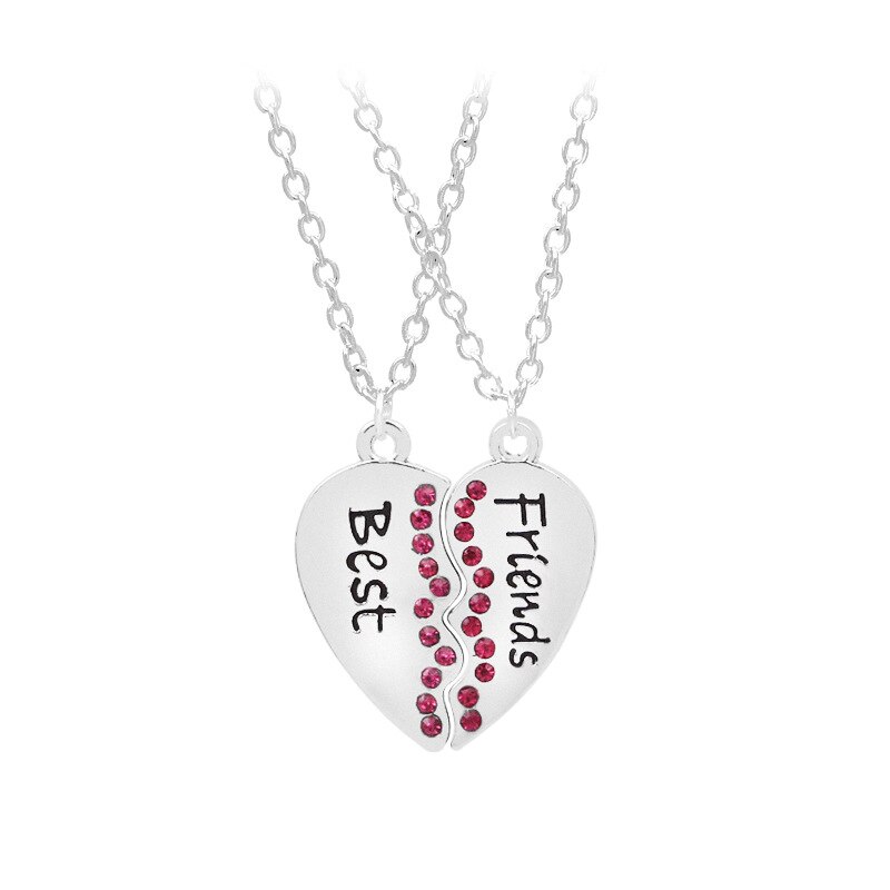 Combination Broken Heart 2 Pieces and 3 Pieces Pendant Necklace Forever Friend Ms. Jewelry Necklace Girlfriend: STYLE1