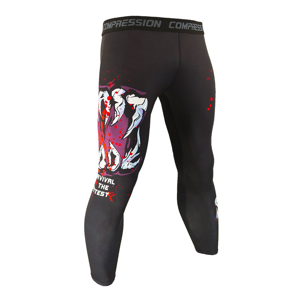 Pustende kompresjonstights til menn sport løping jogge trening leggings gymbukser lange bukser slank passe leggings til menn