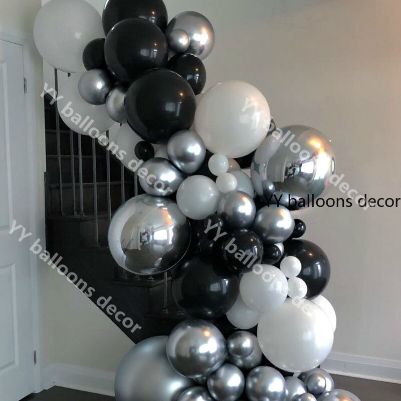 DIY marmurowe balony girlanda zestaw chrom drzazga złoty czarny biały łuk balonowy urodziny ślub niemowlę prysznic Hollywood impreza dekoracje