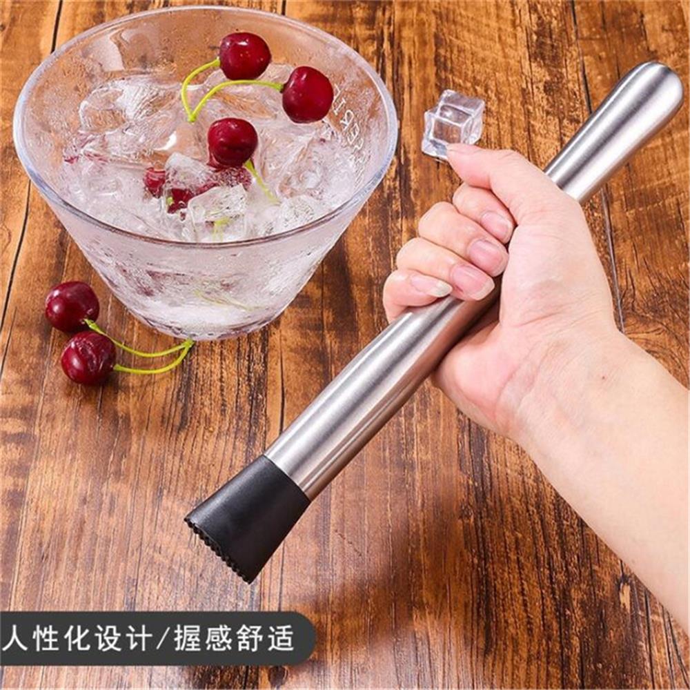Mezclador de barra de acero inoxidable para cóctel, herramientas de trituración de hielo, Mojito para bebidas de frutas, trituradora, herramienta de Bar