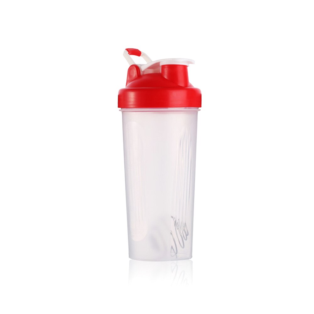 Shaker flaske valleproteinpulver blandingsflaske sports ernæring protein shaker fitness vandflaske: Burgunder