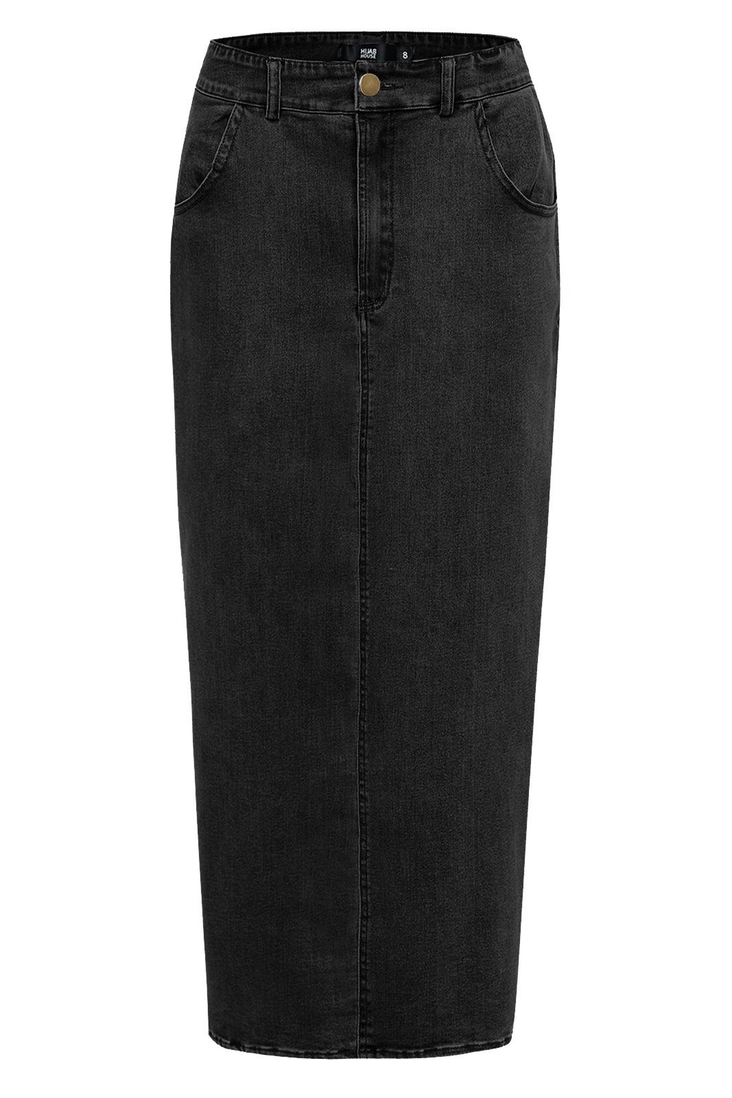 Jeans Felsen Frauen Bleistift Dubai Muslimischen Geschmack Hohe Taille Bodycon Denim Lange Röcke Nahen Osten Türkische Abaya Islamische Kleidung: Schwarz / L