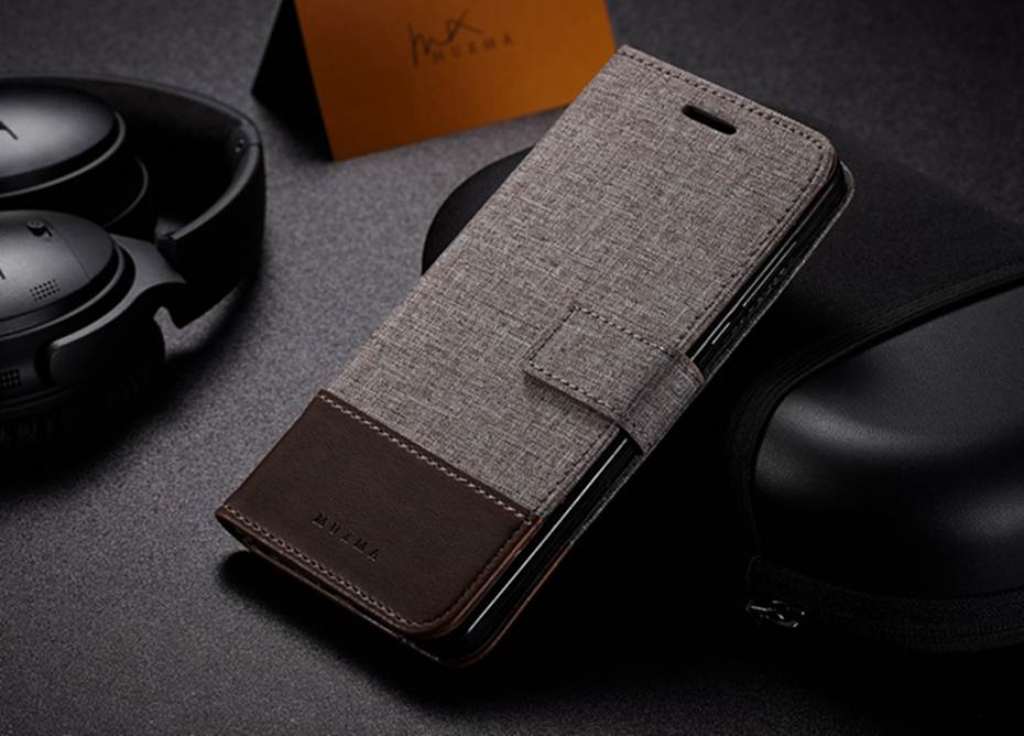 Voor Nokia 5.3 Case Cover Nokia5.3 Leather Flip Case Voor Nokia 5.3 Cover Voor Nokia 5.3 Denim Gemengde Kleuren Case: Brown