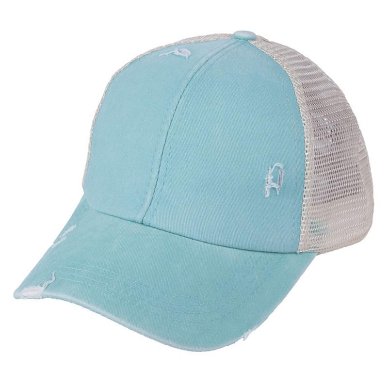 Tennis Caps Ponytail Baseball Cap Messy Hats For Women Washed Cotton Caps Casual Summer Sun Visor Outdoor Summer Snapback Hat: 09