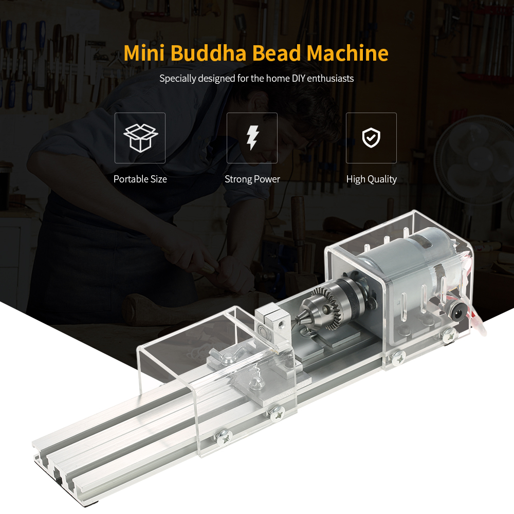 Minimáquina de Torno DIY de 100W, minimáquina de Torno para carpintería, Torno de trabajo en madera, herramienta de taladro de pulido