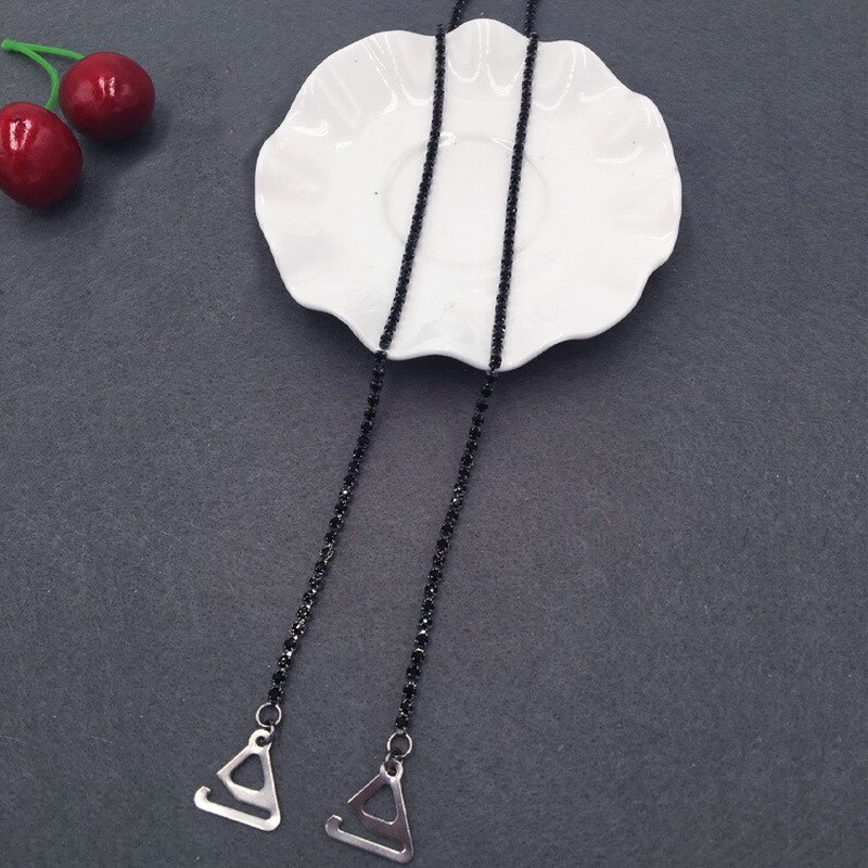 Strass Vrouwen Beha-bandjes Crystal Beha Schouder Accessoires Verzilverd Metallic Lingerie Accessoires