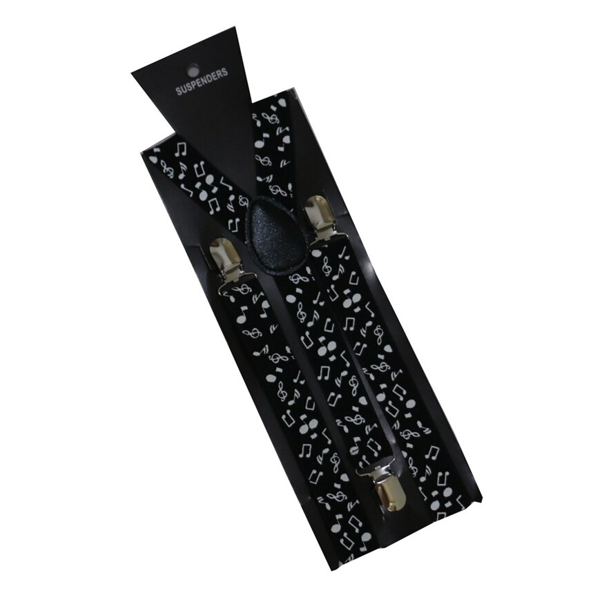 Mode 2.5 cm Breed Muzieknoot Bretels Voor Mens Womens: B