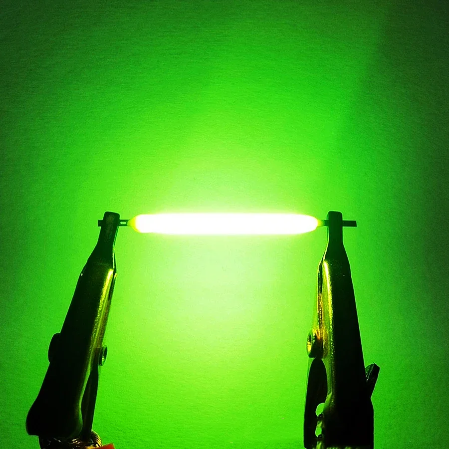 10 Uds. De bombillas Edison de filamento LED COB de 3V, piezas de lámpara, diodos de luz incandescentes, accesorios, decoración de iluminación navideña multicolor: Verde / 1 W