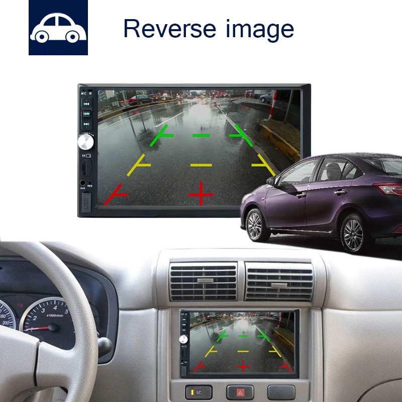 1pc radio samochodowe odtwarzacz MP5 2hałas 7012B lustro połączyć Bluetooth 7 ''ekran dotykowy odtwarzacz multimedialny FM kamera tylna pilot zdalnego sterowania