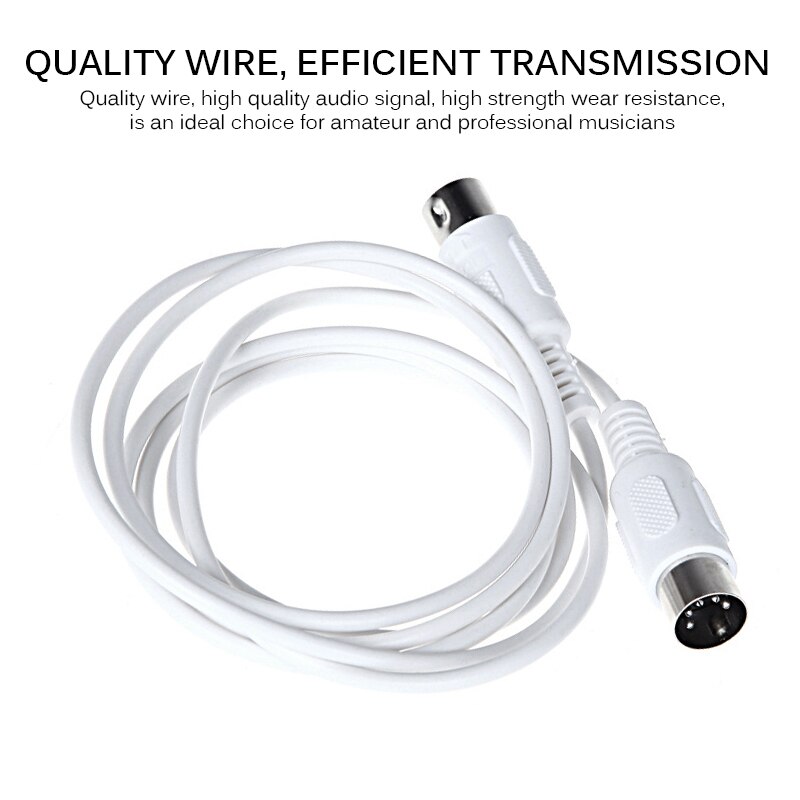 Music MIDI Cable Stable Double Head Five Needle Connecting Wire Eco-friendly Electric Piano Cable Music Editing Line