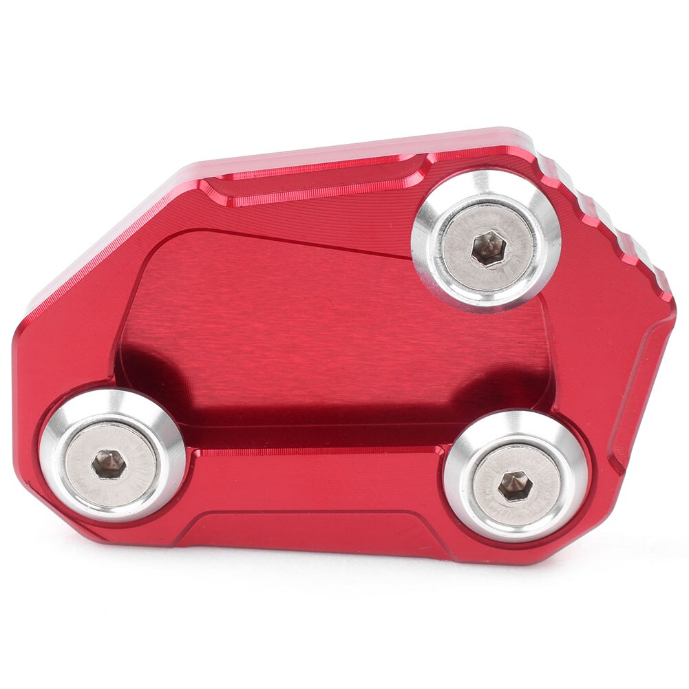 Cnc motorcykel støttefod sidestøtte forlængerpude støtteplade til bmw  s1000r aluminium: Rød