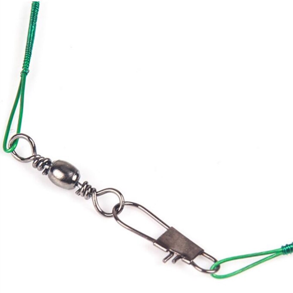 Fils de pêche de requin 10 pièces/ensemble, fils de traçage de ligne de pêche, connecter avec crochet pivotant Spinner requin, outil de matériel de pêche