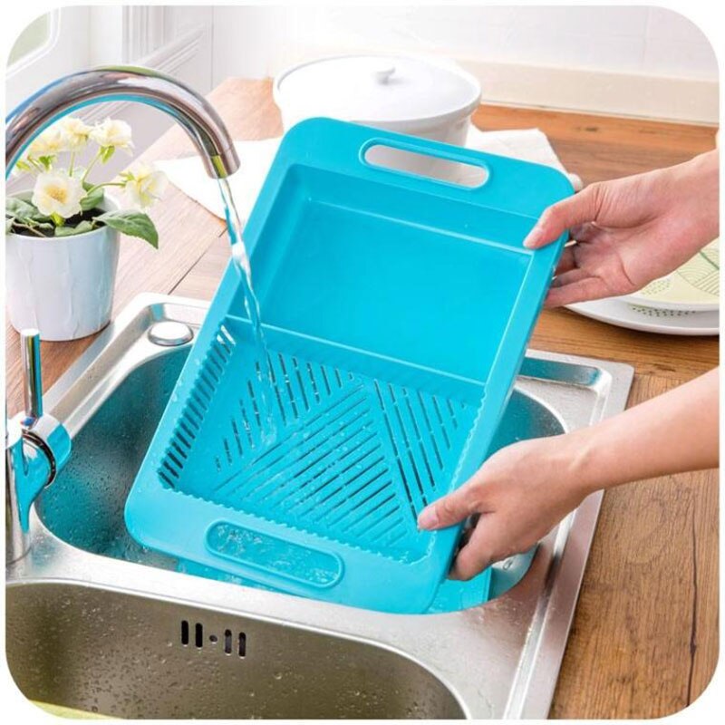 tenmiu Kitchen Sink Cutting Board Plastic Washing Drain Basket Washing and Matching One Sink Rack Chopping Blocks Cn(origin)