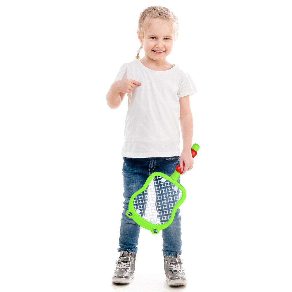 1 Set Kids Tennis Racket Badminton Racquet Set with Balls Indoors and Outdoors Sports Toys for Children Kids - Seahorse Pattern