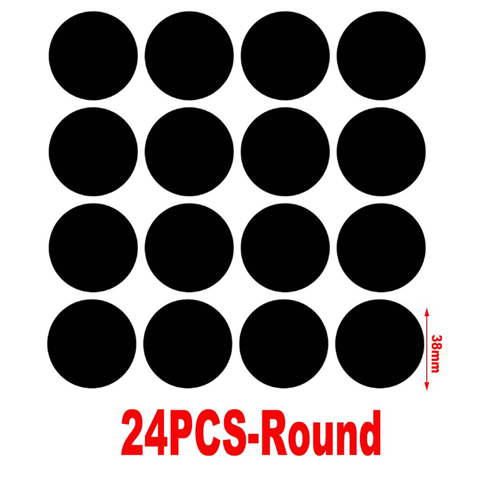 36/24pcs Kitchen Label Stickers PVC Waterproof Blackboard Stickers Bar Kitchen Spice Castor Jars Organizer Storage Bottles Label: 24PCS-Round