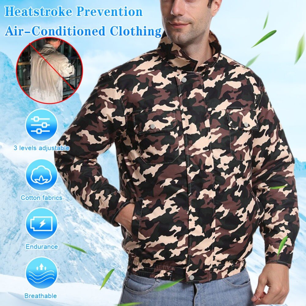 Chaqueta de refrigeración para exteriores para hombre, ropa de aire acondicionado, protección solar, resistente al desgaste, para trabajo y construcción, Verano