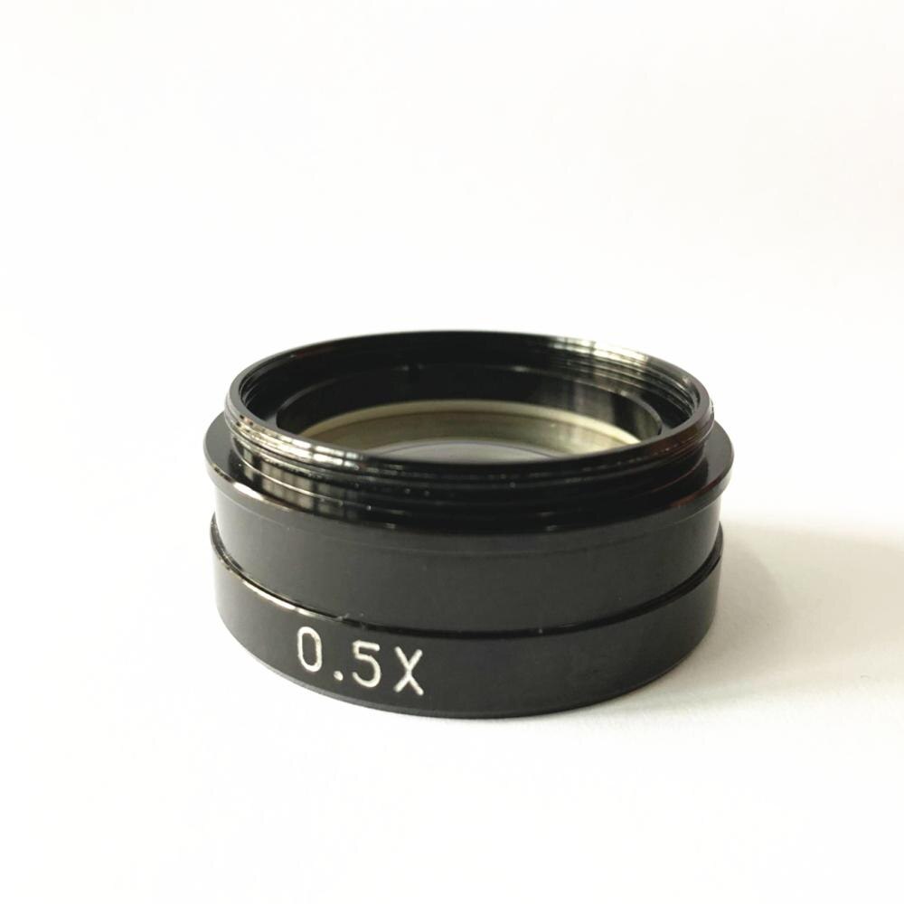 Optical Glass Monocular Industry Microscope 10A Attachment Lens M42 Thread 0.3X 0.5X 2X Microscopio Auxiliary Objective Lens