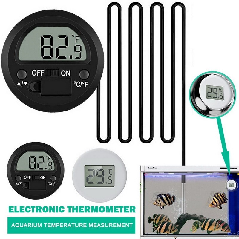 Kæledyrstermometer, rundt hygrometer, lcd-display, temperaturfugtighedsmonitor
