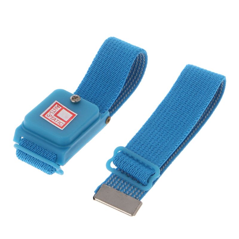 Blauw Anti Statische Polsband Draadloze Armband Draadloze Verstelbare Elektrostatische ESD Ontlading Kabel Polsband