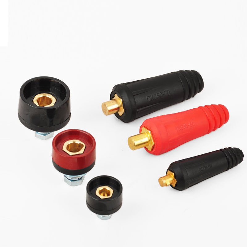 Europe Welding Machine Quick Fitting Female Male Cable Connector Socket Plug Adaptor DKJ 10-25 35-50 50-70 Cable Connector