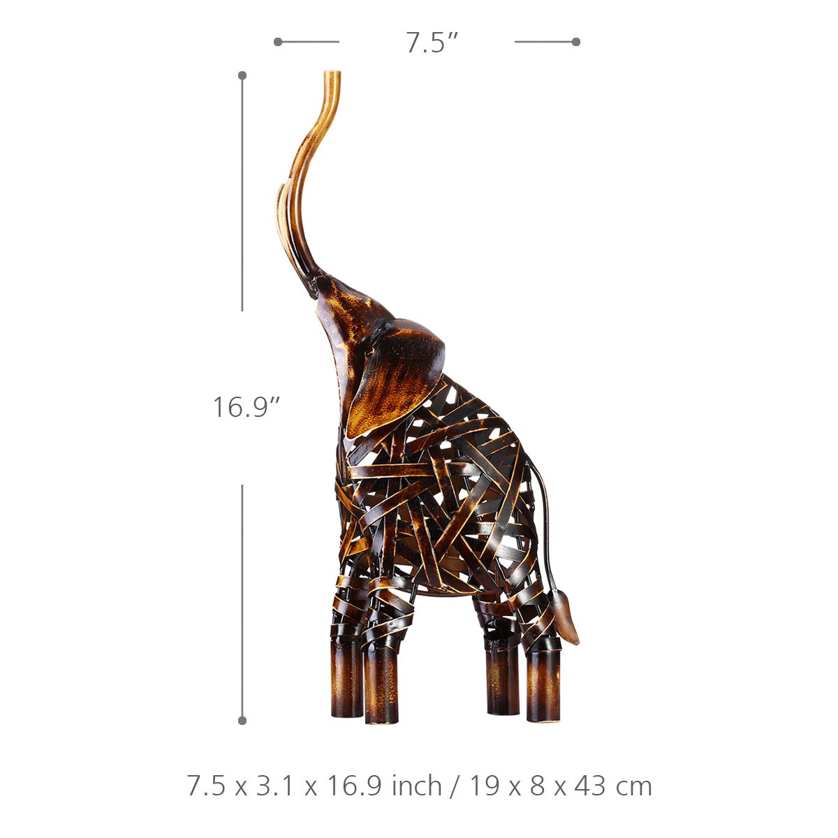 TOOARTS – Sculpture en métal, modèle de girafe tressée, respectueux de l&#39;environnement, Articles de décoration pour la maison, artisanat, bon: 6