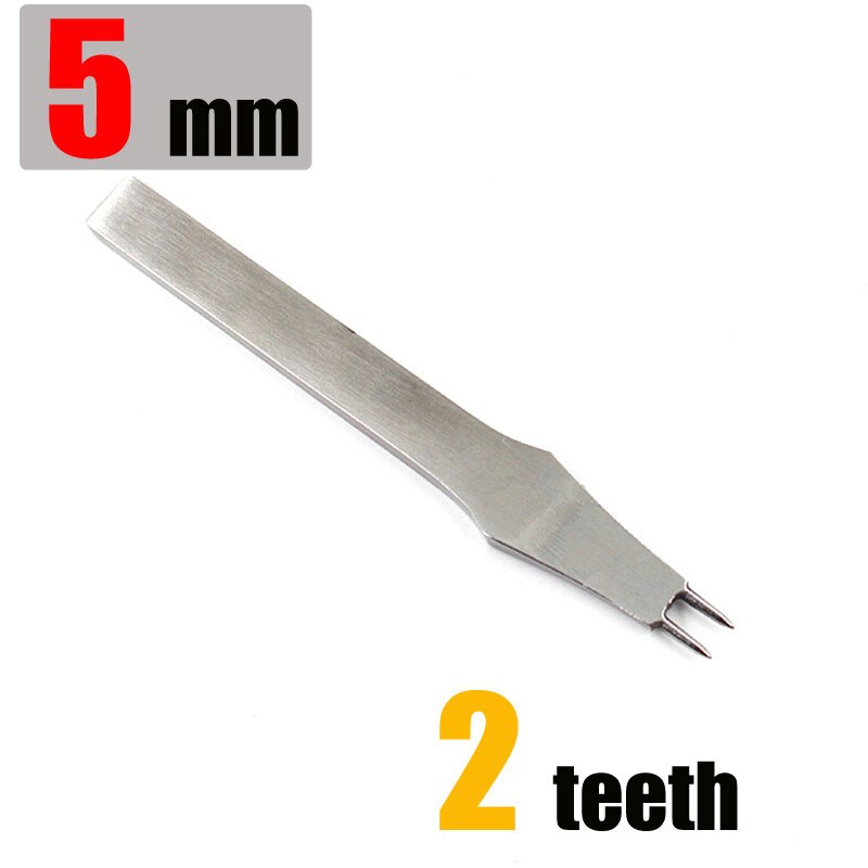 umierać-stali nierdzewnej skórzany punktak pneumatyczny okrągły otwór rękodzieło skóra dłuta kłucia żelaza szwy narzędzia robić skóry 3/4/5mm rozstaw: 5mm 2 teeth